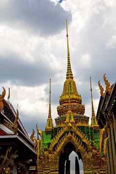 泰国亚洲曼谷雨寺庙摘要