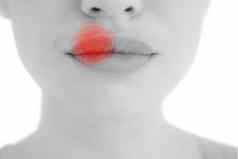 复合图像女人甜美的嘴唇