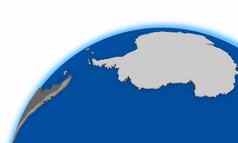南极洲全球政治地图