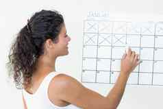 怀孕了女人标记日期日历