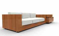 木白色沙发