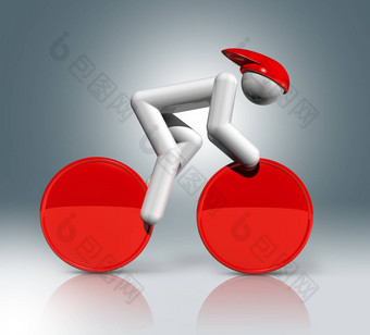 骑自行车跟踪象征奥运体育