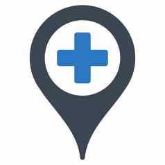 医院地图指针图标