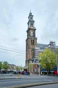 阿姆斯特丹荷兰人西教堂西方教堂荷兰新教教堂阿姆斯特丹