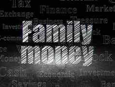货币概念家庭钱难看的东西黑暗房间