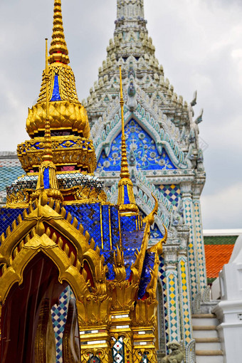 泰国亚洲曼谷雨寺庙颜色拉力赛