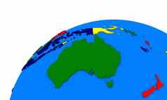 澳大利亚地球政治地图