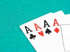 扑克ace卡片概念扑克游戏