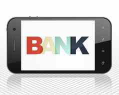 钱概念智能手机银行显示