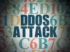 隐私概念DDoS攻击数字纸背景