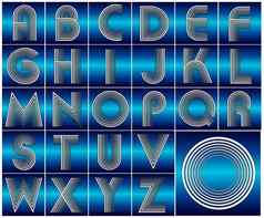 美国广播公司字母数字刻字设计集