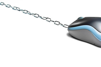 电脑安全概念鼠标链
