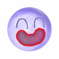 插图奇怪的笑脸表情符号球快乐快乐伤心伤心快乐元素字符设计神奇的卡通风格