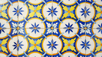 蓝知更鸟葡萄牙语瓷砖里斯本葡萄牙