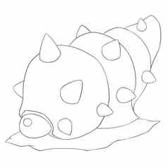 海蜗牛怪物行艺术生物设计