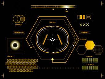 未来主义的触摸屏幕用户接口胡德
