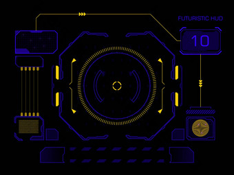 未来主义的触摸屏幕用户接口胡德