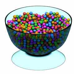玻璃碗彩色的球体