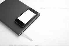 手机笔记本黑色的白色语气颜色风格