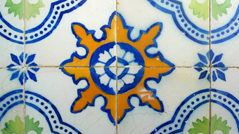 细节葡萄牙语瓷砖