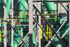 工业绿色纹理炼油厂塔