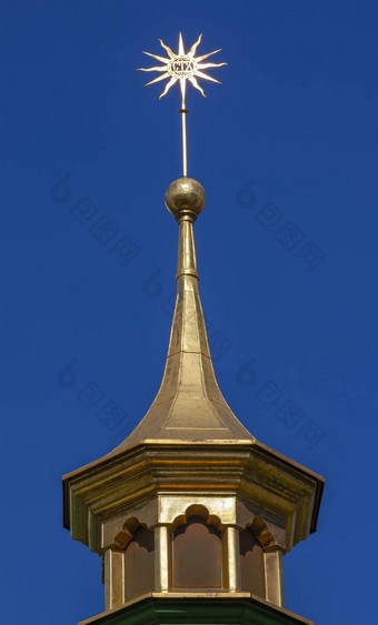 圣索菲娅索菲亚大教堂尖塔明星索菲斯卡娅广场基辅