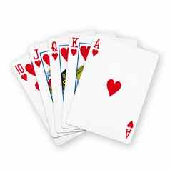 皇家直冲洗玩卡片扑克
