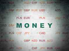 货币概念钱数字纸背景