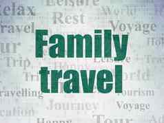 假期概念家庭旅行数字纸背景