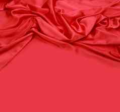 红色的丝绸织物背景
