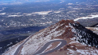 视图派克峰峰会科罗拉多州弹簧