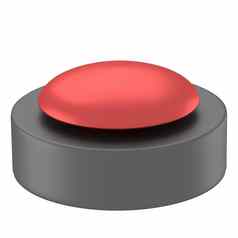 反光红色的按钮黑色的基地