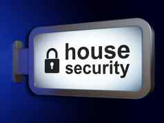 隐私概念房子安全关闭挂锁广告牌背景
