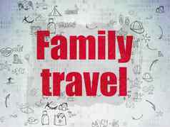 假期概念家庭旅行数字纸背景