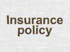 保险概念保险政策织物纹理背景