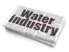 减少加工概念水行业报纸背景