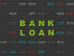 货币概念银行贷款墙背景