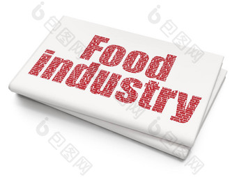 行业概念食物行业空白报纸背景