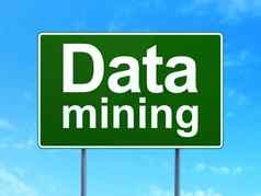 数据概念数据矿业路标志背景