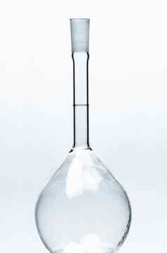 化学玻璃瓶特写镜头