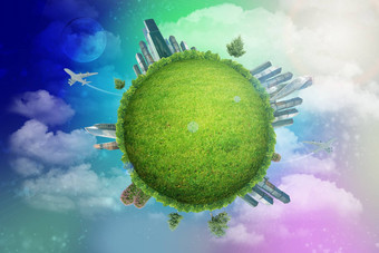 绿色全球城市飞机