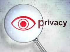 隐私概念眼睛隐私光学玻璃