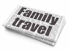 旅游概念家庭旅行报纸背景