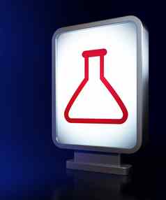 科学概念瓶广告牌背景