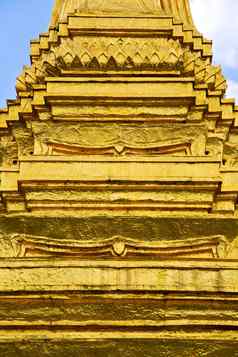 泰国曼谷雨寺庙马赛克