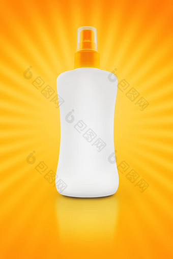 日光浴石油防晒霜瓶
