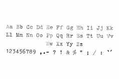 古董打字机typset字母