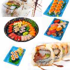 日本寿司拼贴画