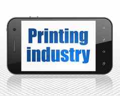 行业概念智能手机印刷行业显示