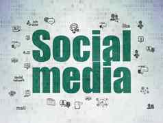 社会网络概念社会媒体数字纸背景